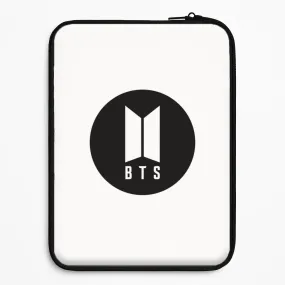 Protective Build BTS logo Black - K Pop Laptop Sleeve