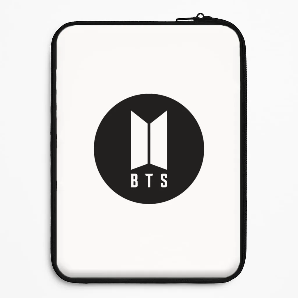 Protective Build BTS logo Black - K Pop Laptop Sleeve