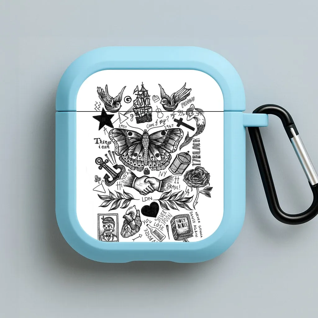 Harry Tattoos AirPods Case custom handmade leather airpods case