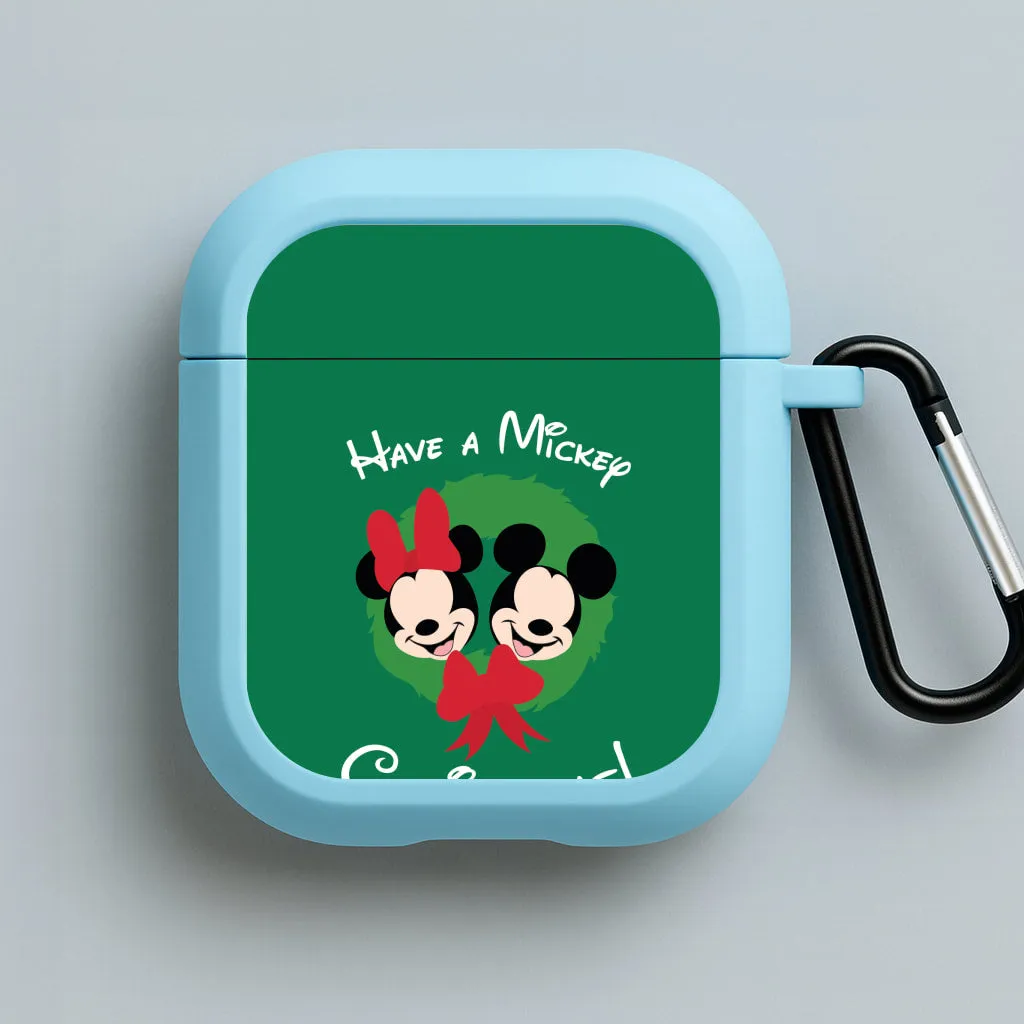 Have A Mickey Christmas AirPods Case Minimal Compact Organizer compact ergonomic silicone shell