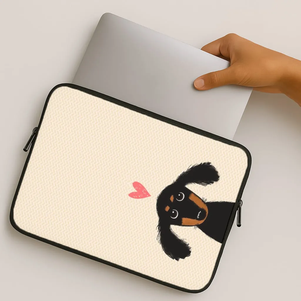 Lightweight Protection Shock Frame Dachshund Puppy Love Laptop Sleeve