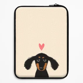 Dachshund Puppy Love Laptop Sleeve Sleek Build Durable Coating