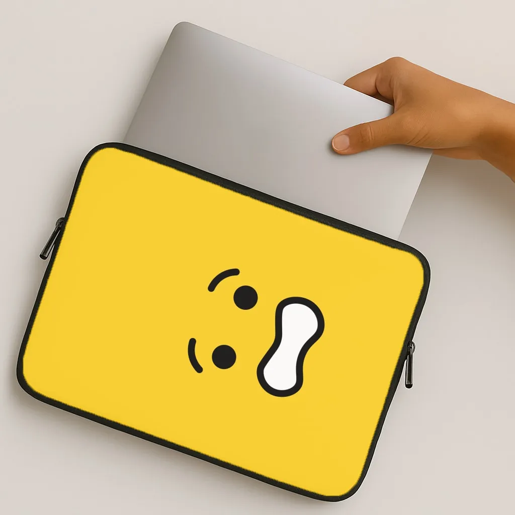 Comfort Build Brick Face Worried Laptop Sleeve