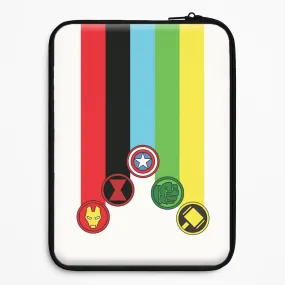 Fashion Design Superhero Team Colourful Symbols  Laptop Sleeve