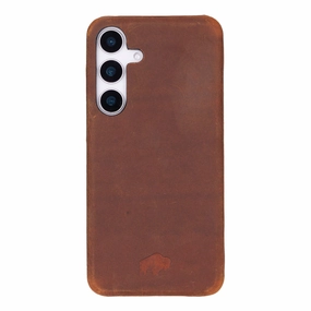 Barlow Leather Snap-On Case ?C Galaxy S25, Golden Brown Matte Shield Shock absorption