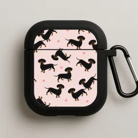Heart Dachshund - Dog Pattern AirPods Case stylish silicone case Fashion Handy Organizer
