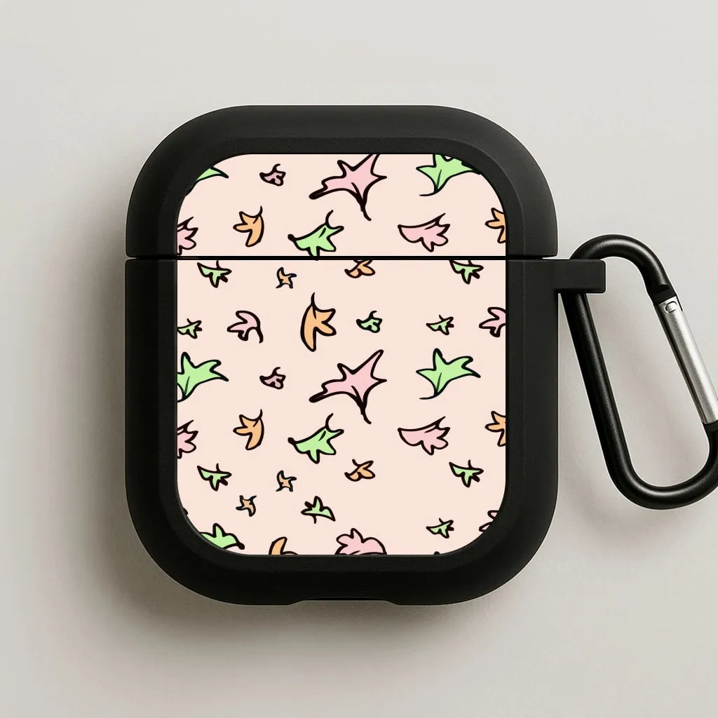 Smooth Rubber Shell Gift For Music Lover Heart Leaves AirPods Case