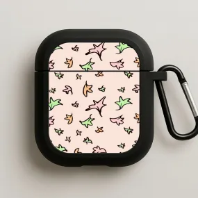 Smooth Rubber Shell Gift For Music Lover Heart Leaves AirPods Case