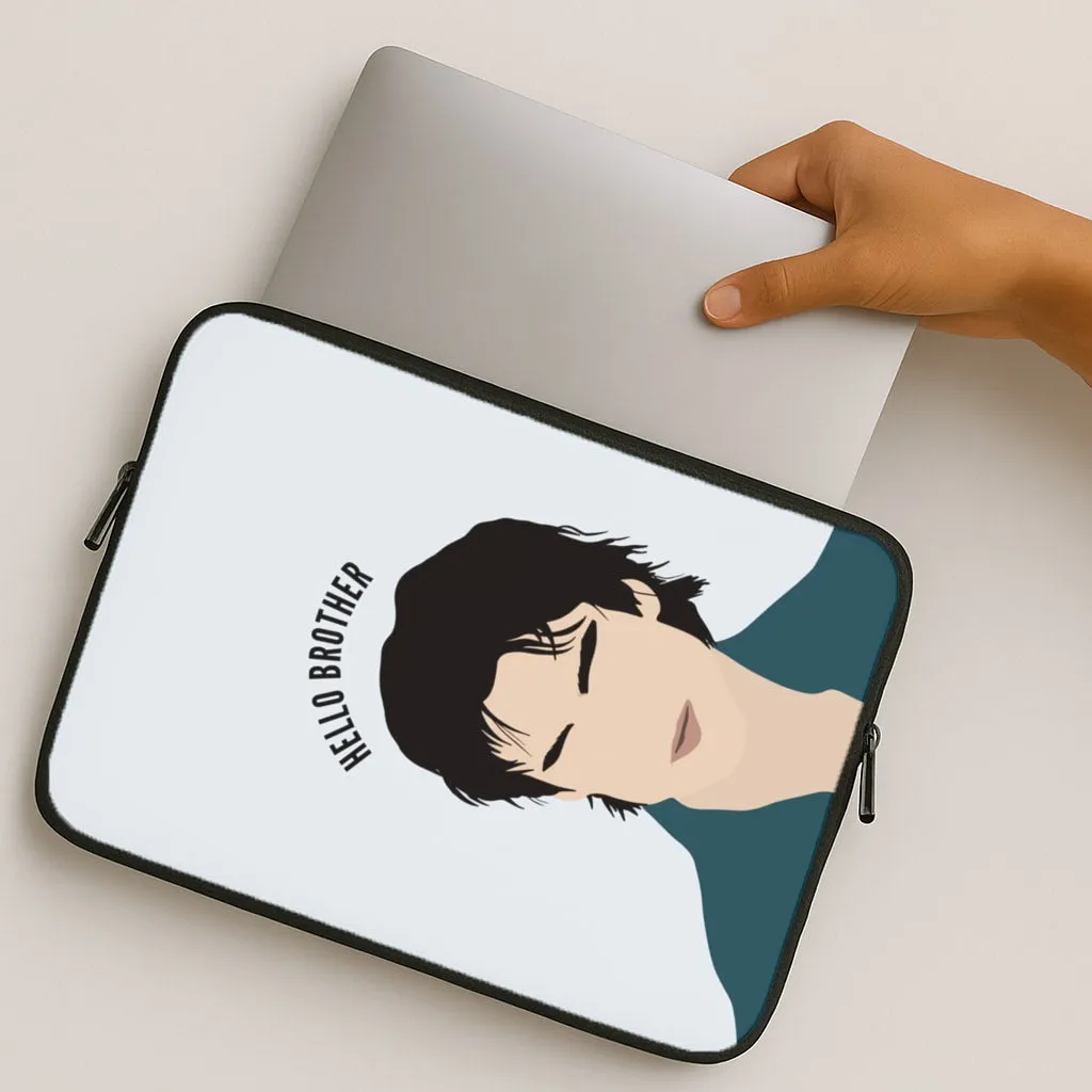 Hello Brother Cartoon - VD Laptop Sleeve Marble Texture Flexible Pattern