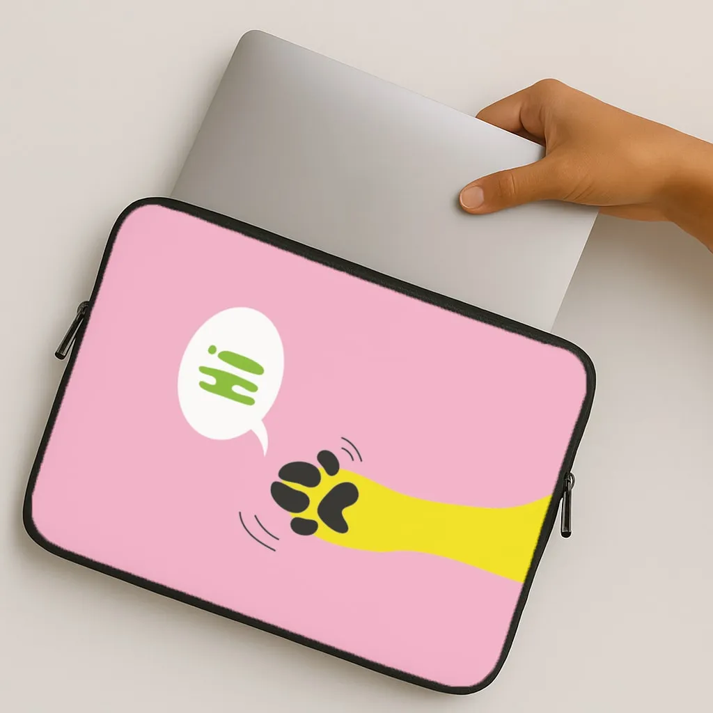 Soft Edge Refined Craftsmanship Hi - Dog Patterns Laptop Sleeve