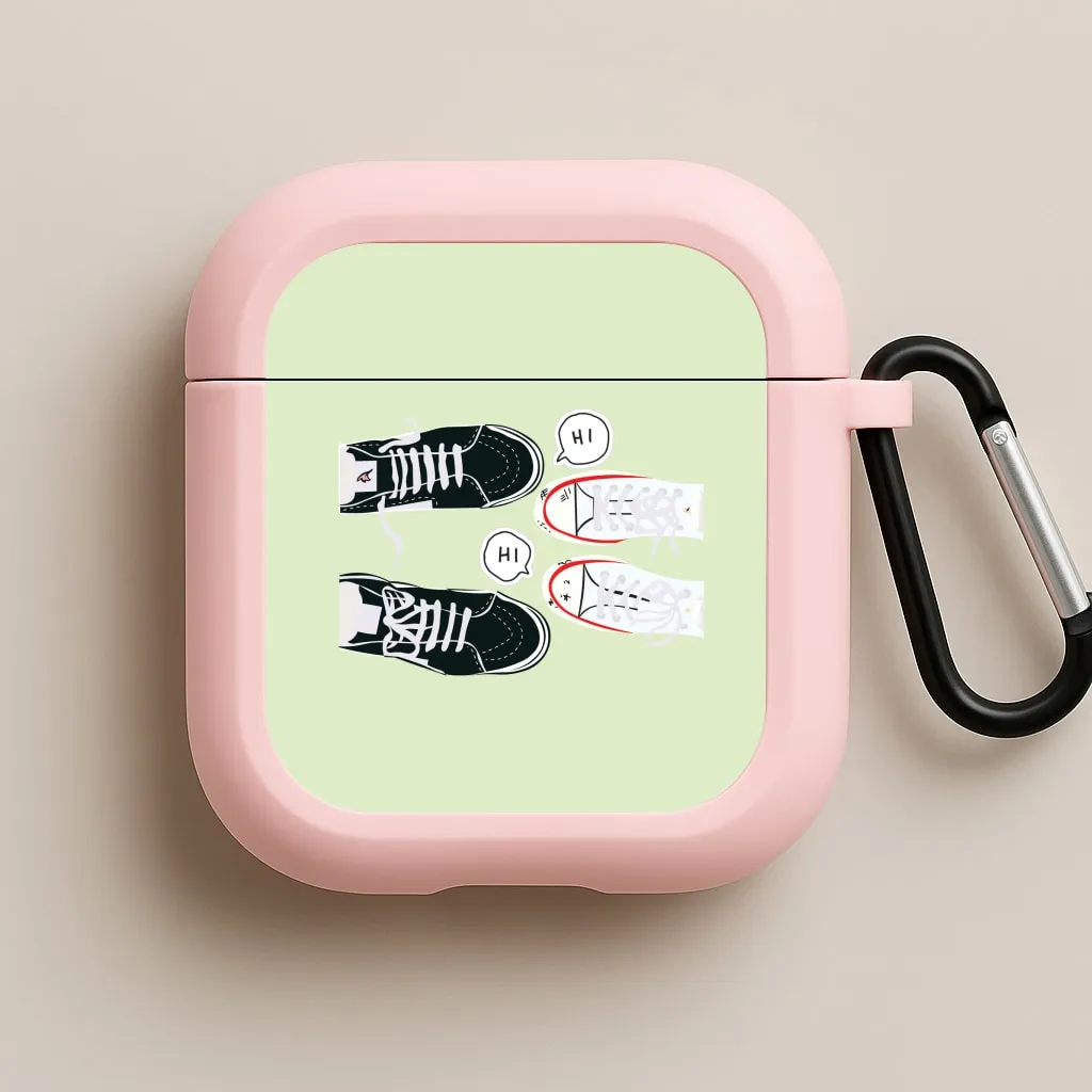 Durable Protection Sleeve Hi - Heart TV AirPods Case