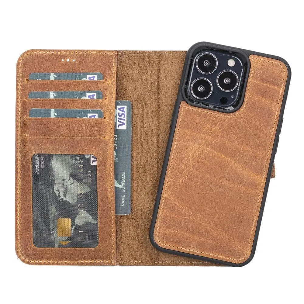 Rugged Edge Carter Detachable Leather Wallet Case ?C iPhone 13, Moccasin