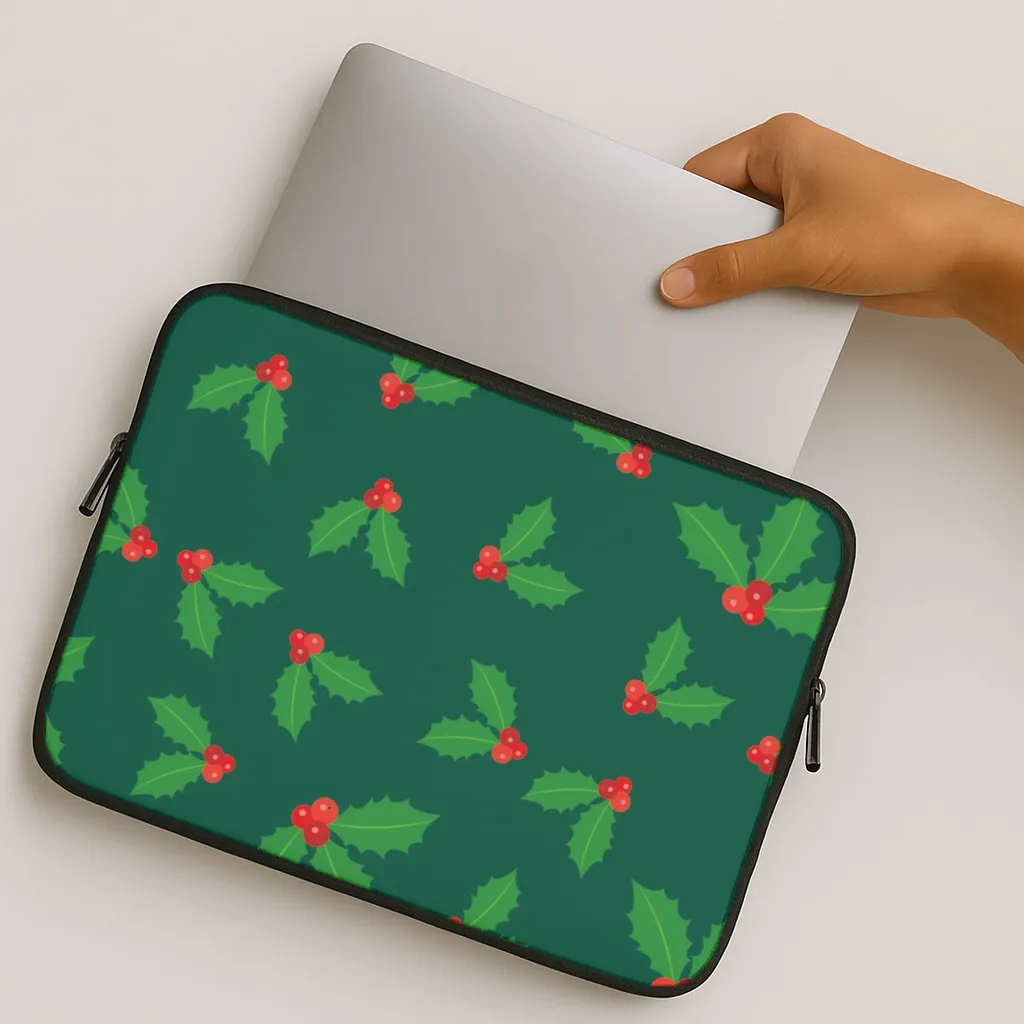 Holly - Christmas Patterns Laptop Sleeve Office Accessory Soft Grip Layer