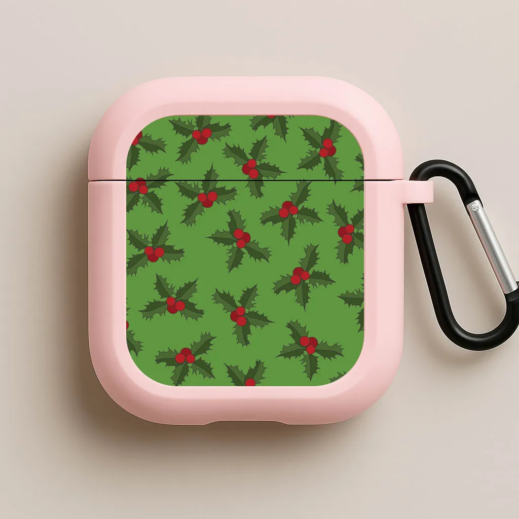 Creative Protective Holder Fashion Protective Case Holly Pattern AirPods Case