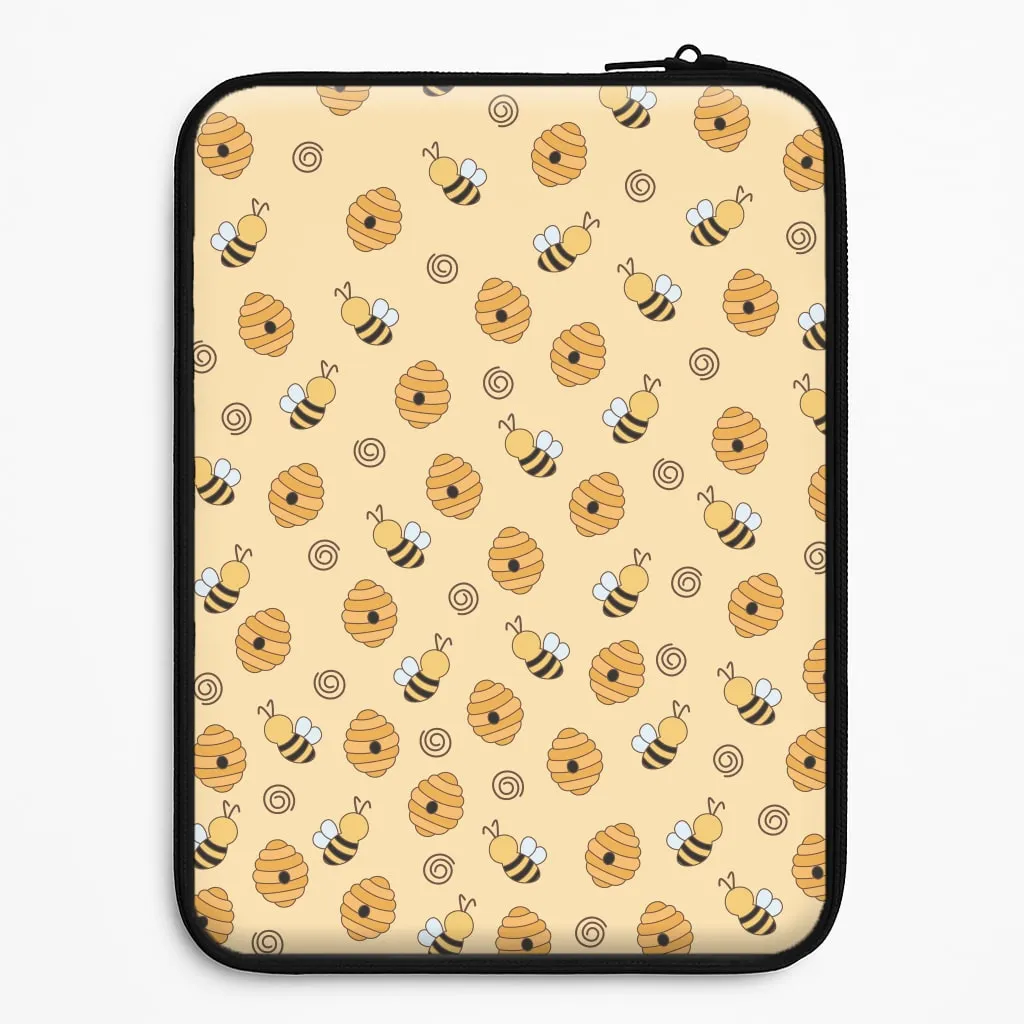 Honey Bees - Spring Patterns Laptop Sleeve Elegant Shield