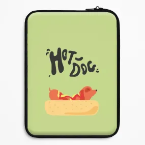 Textured Surface Hot Dog - Dachshunds Laptop Sleeve