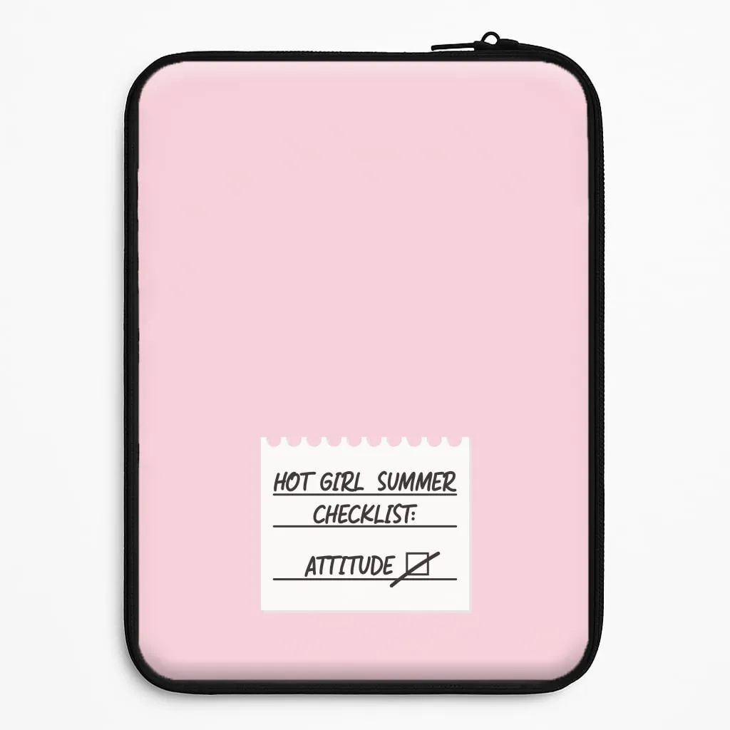 Hot Girl Summer Checklist - Summer Laptop Sleeve Protective Build