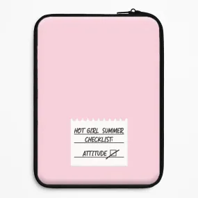 Hot Girl Summer Checklist - Summer Laptop Sleeve Protective Build
