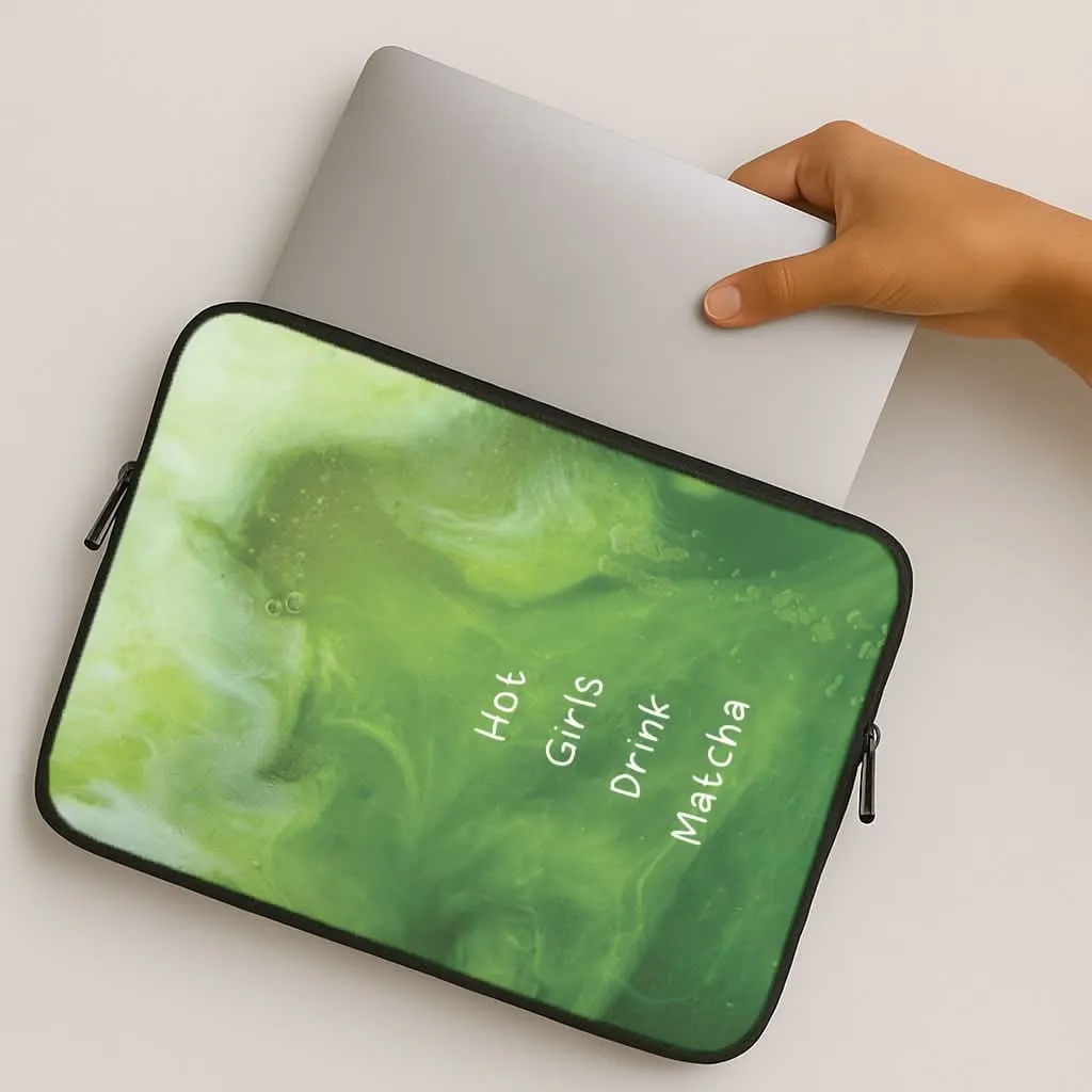 Hot Girls Drink Matcha Laptop Sleeve Grip Enhanced