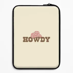 Howdy - Western  Laptop Sleeve Marble Pattern Minimal Touch