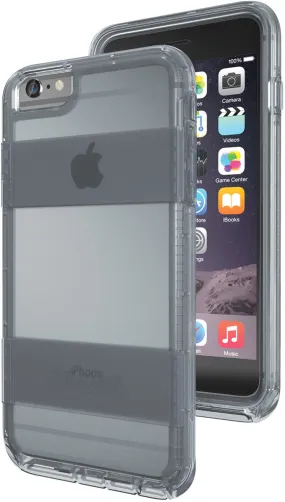 Premium Build Sleek Edge Voyager Case for Apple iPhone 6/6s Plus - Clear Gray