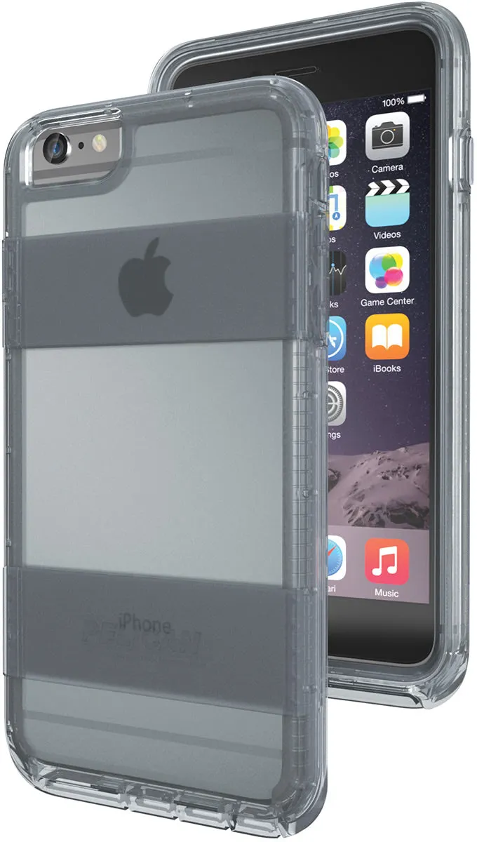 Premium Build Sleek Edge Voyager Case for Apple iPhone 6/6s Plus - Clear Gray