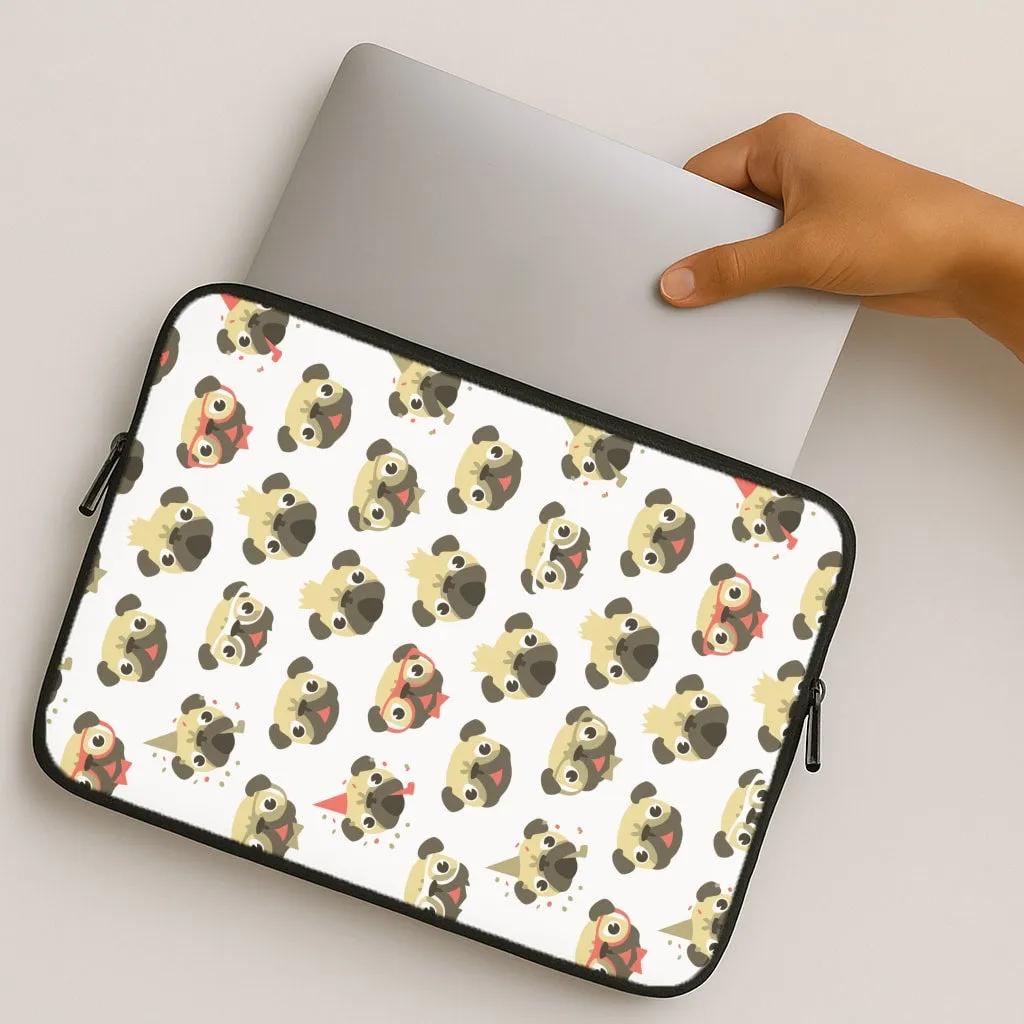 Pug Life - Pug Pattern Laptop Sleeve Flexible Detail