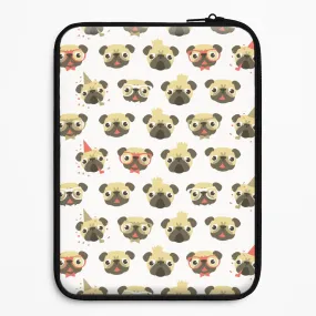 Pug Life - Pug Pattern Laptop Sleeve Matte Detail