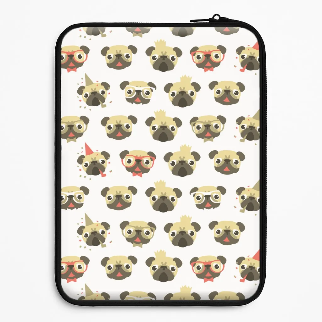 Pug Life - Pug Pattern Laptop Sleeve Matte Detail