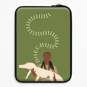 Shock Cushion Rapper Holding Alligator Laptop Sleeve