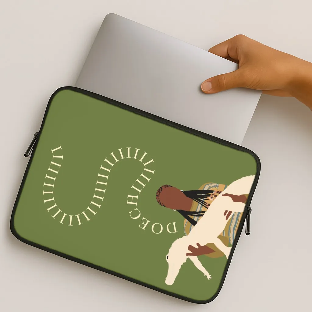 Rapper Holding Alligator Laptop Sleeve Urban Design Strong protection