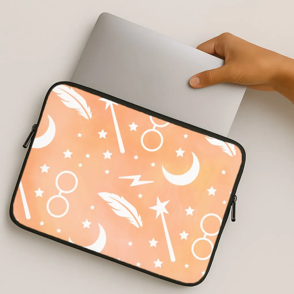 Wizard Icon Patterns Laptop Sleeve Lightweight Build
