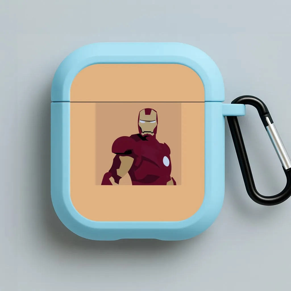 Iron man mask AirPods Case Portable Rubber Bag
