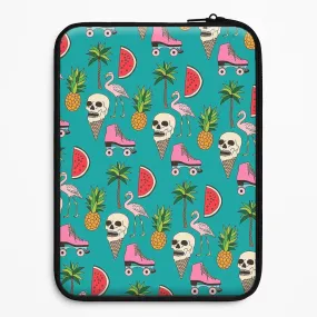 Sport Inspired Minimal Texture Layer Skull Creams - Summer Pattern Laptop Sleeve