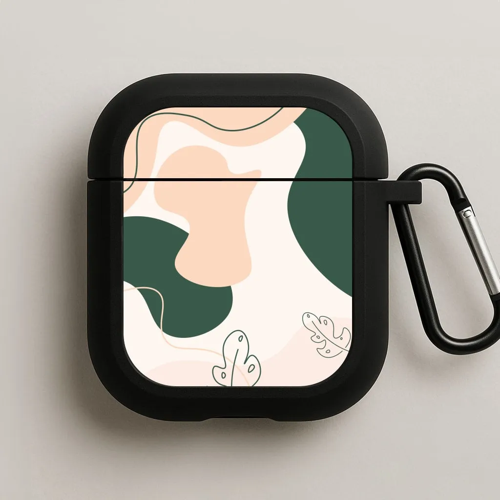 Abstract Leafs - Floral AirPods Case Lightweight Charging Holder