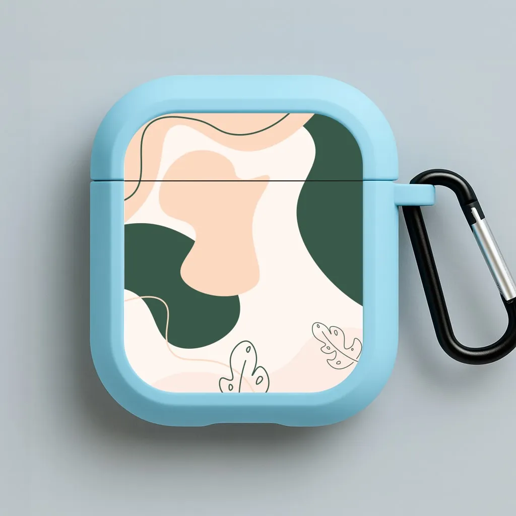 Gift For Music Lover Abstract Leafs - Floral AirPods Case