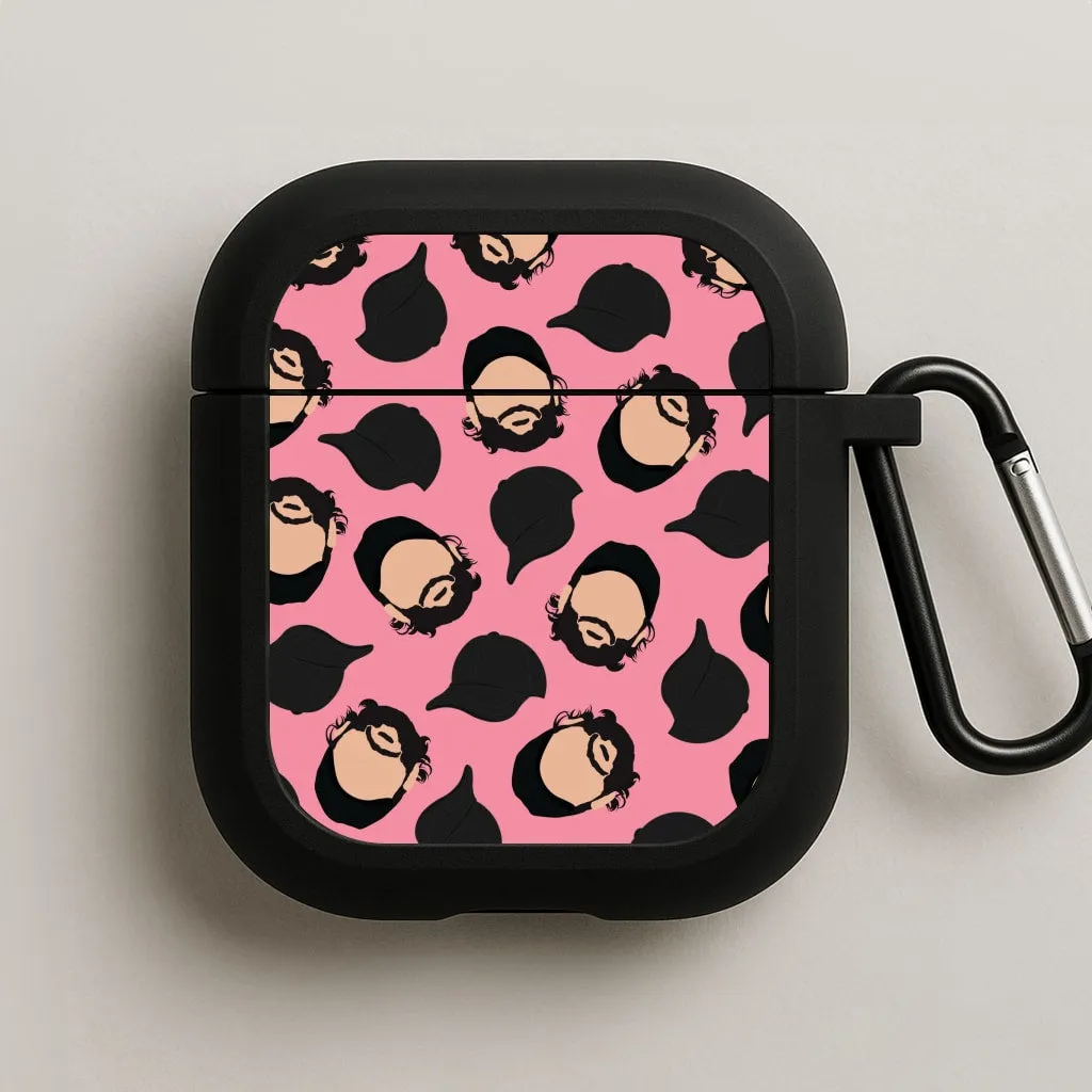 Joe And Hats Pattern AirPods Case soft flexible travel airpods shell fashion minimalist airpods case