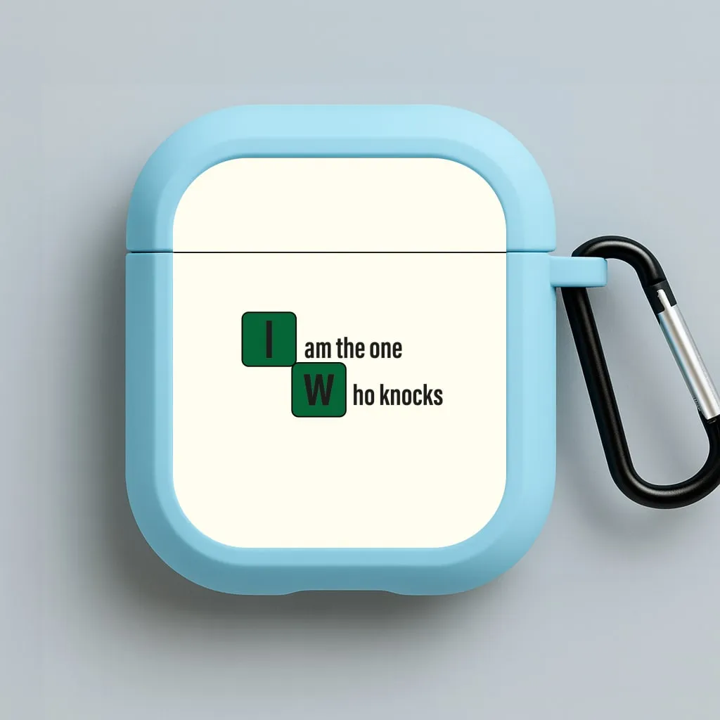 compact outdoor airpods shell I Am The One Who Knocks AirPods Case