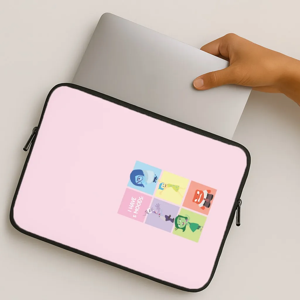 Flexible Texture Matte Look Design I Have Moods - Inside Out Laptop Sleeve