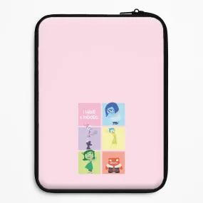 Shock Resistant Build I Have Moods - Inside Out Laptop Sleeve