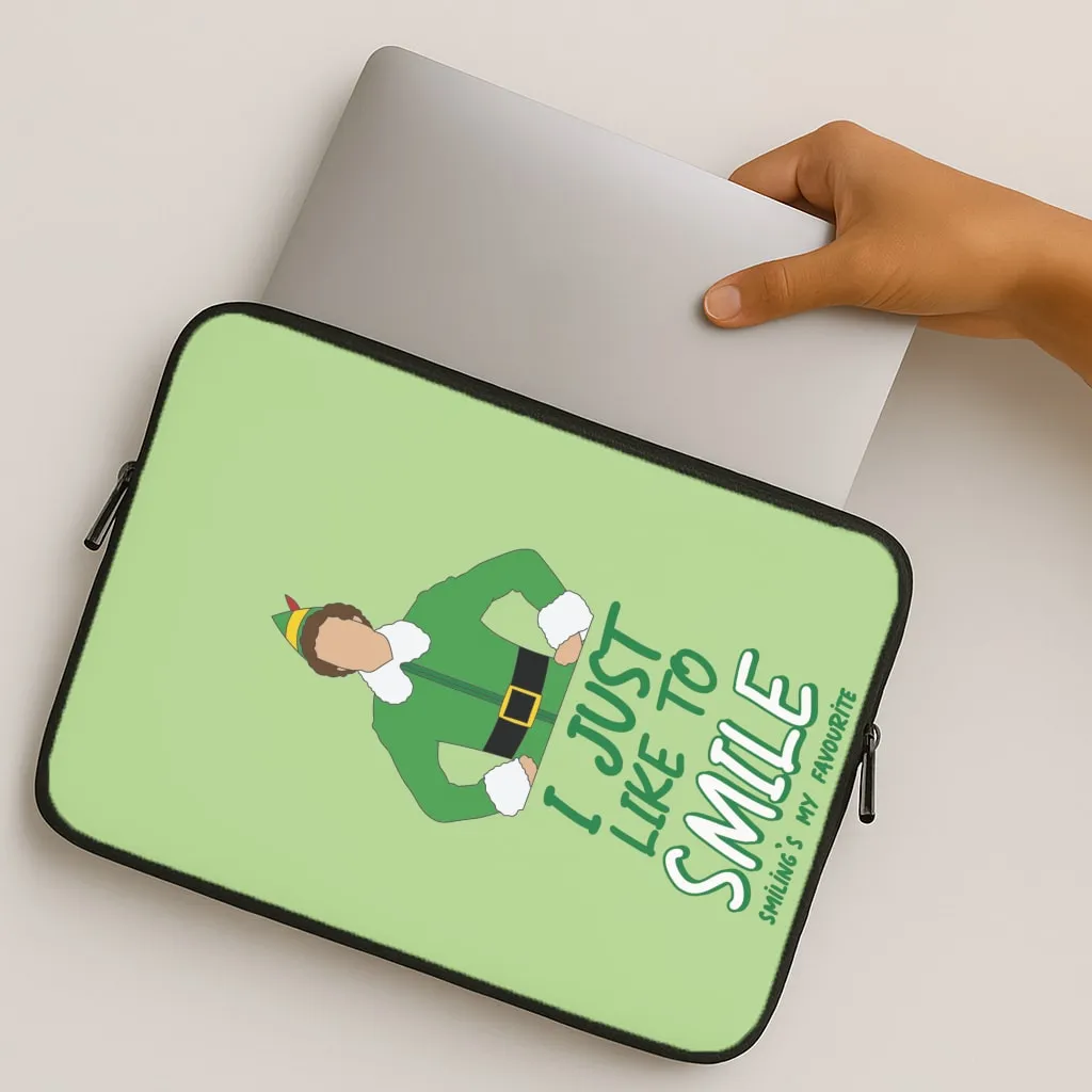 Elegant Detail Port Protection I Just Like To Smile Laptop Sleeve