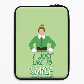 Premium Finish Stylish Detail Layer I Just Like To Smile Laptop Sleeve