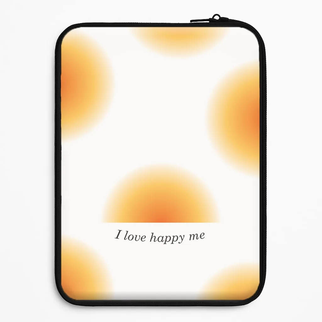 daily accessory I Love Happy Me Gradient Pattern Laptop Sleeve