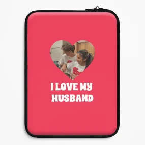 Comfort Texture Durable Grip I Love My Husband - Personalised Couples Laptop Sleeve