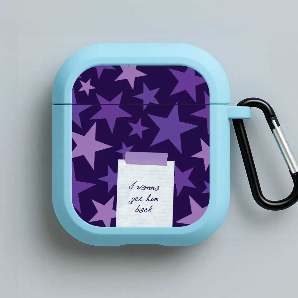 soft pastel commuter ergonomic airpods protector I Wanna Get Him Back AirPods Case