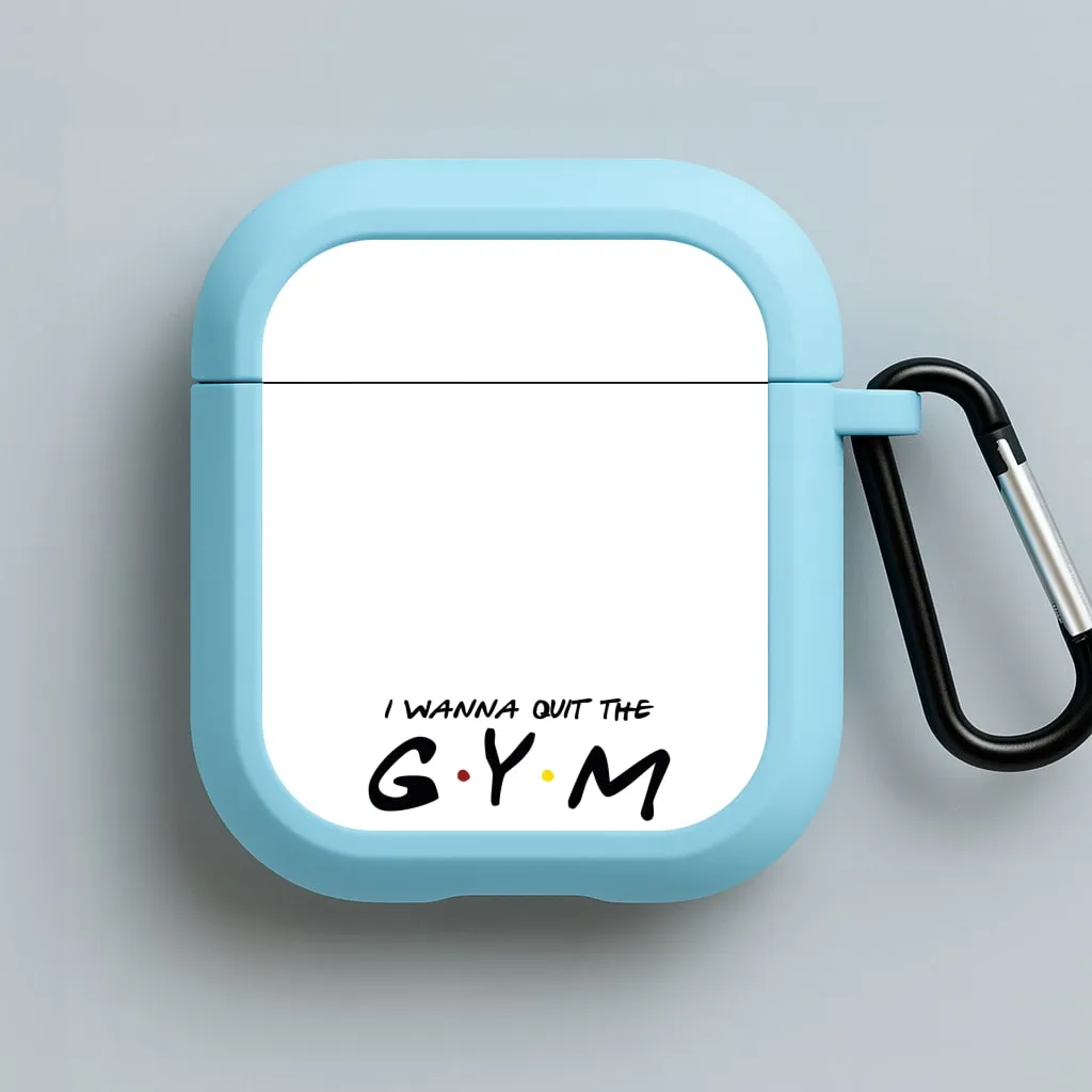 Minimal Design Texture I Wanna Quit The GYM AirPods Case
