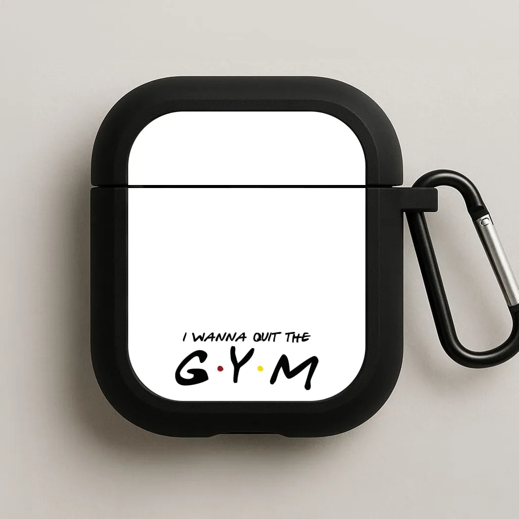 I Wanna Quit The GYM AirPods Case Comfort Touch Cover vivid gradient soft leather shell