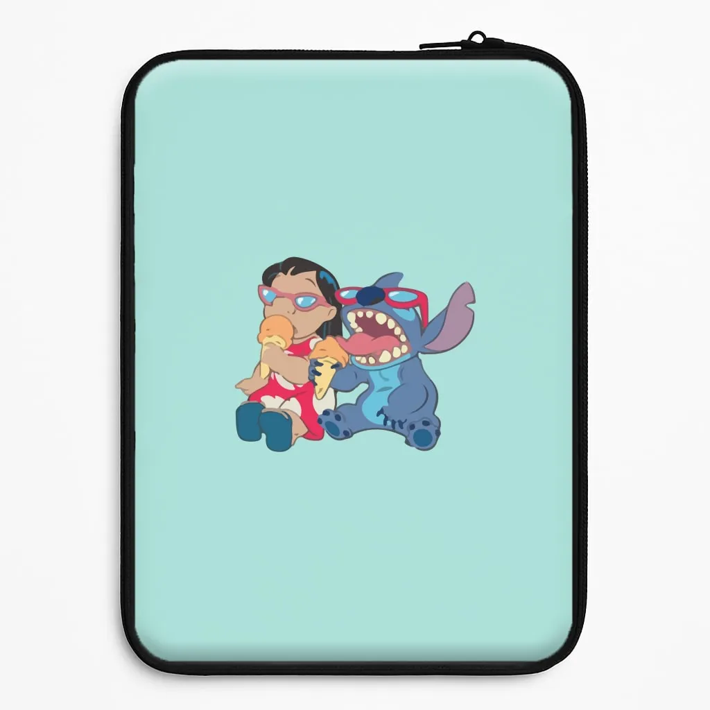 Soft Finish Texture Ice Cream Alien Blue Laptop Sleeve