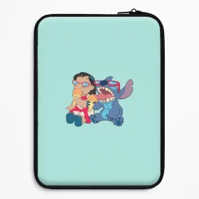 Soft Finish Texture Ice Cream Alien Blue Laptop Sleeve