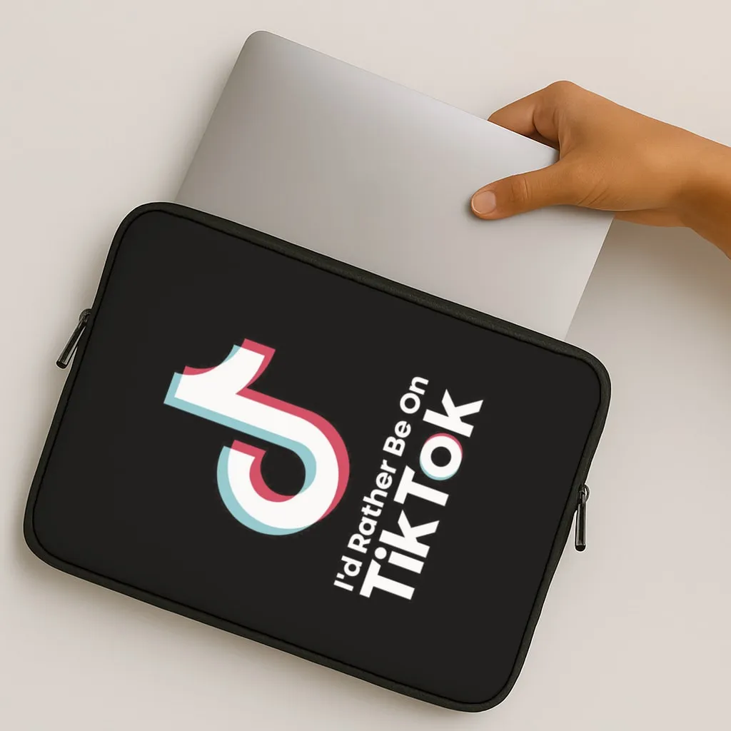Grip Enhanced Comfort Edge I'd Rather Be On TikTok Laptop Sleeve